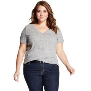 Ava & Viv Women's Casual V-neck Collar‎ Plus Size T Shirts Summer Tops Tee